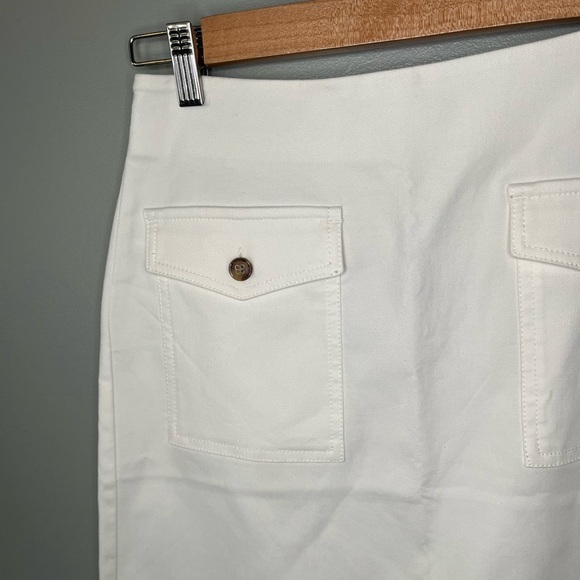 NWT LOFT Button Pocket Shift Skirt - Picture 5 of 9